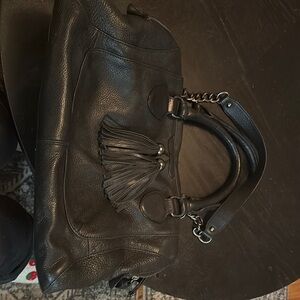 Chic Black Leather Shoulder Bag